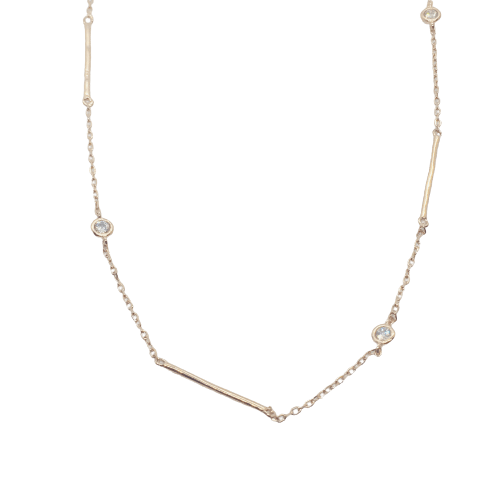 Necklace silver 925 with zircon Earth Think Silver