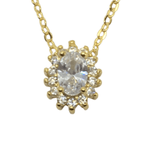 Necklace silver 925 with zircon